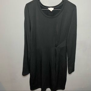 Loft Outlet Lounge Long Sleeve Round Neck Side Tie Dress Size L